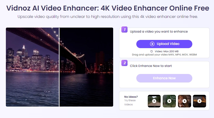 Vidnoz AI Video Enhancer and AI Video Translator